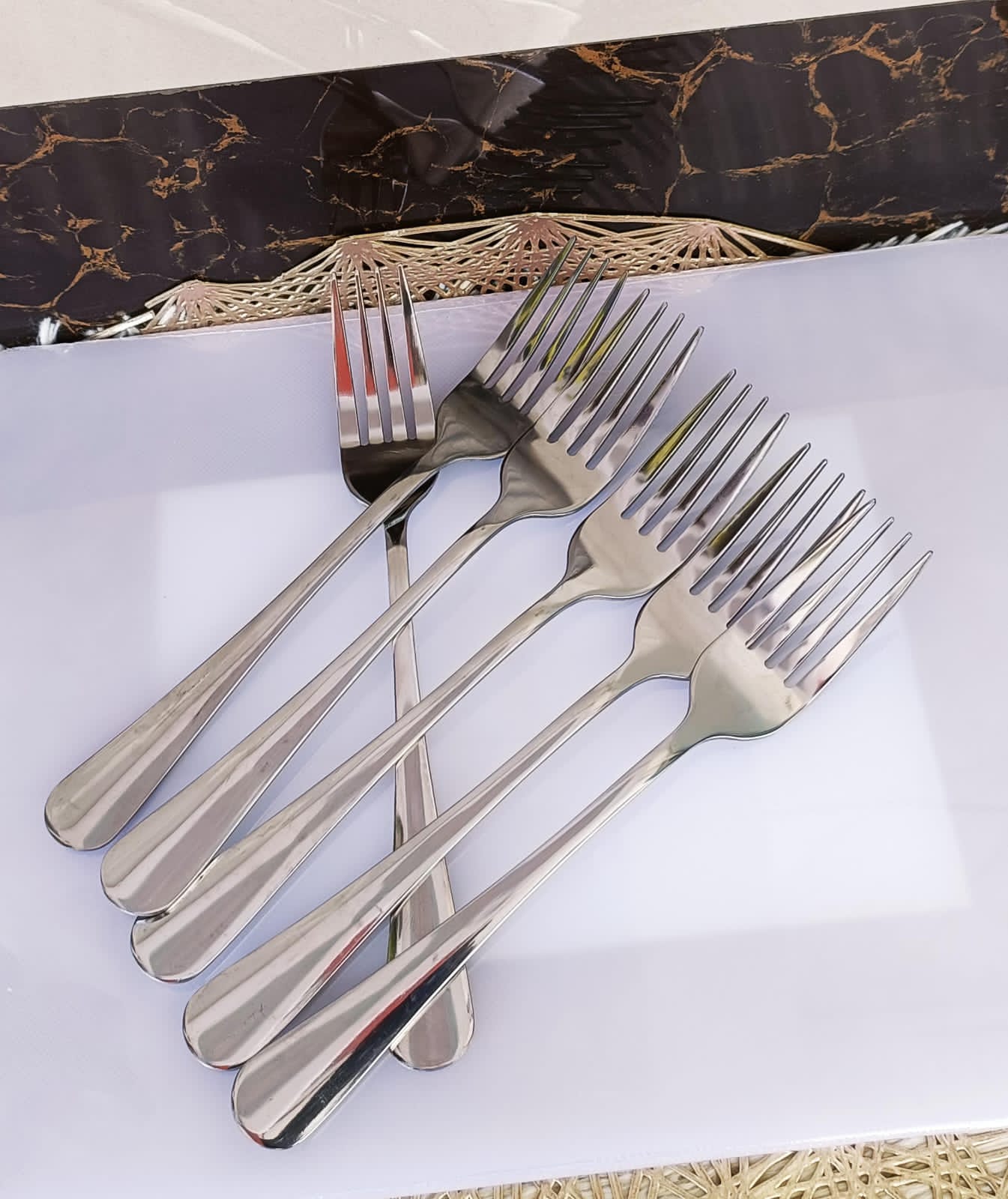 Heavy gauge stainless steel forks