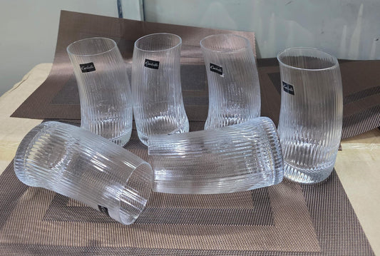 6 pcs 360ml ripped glasses