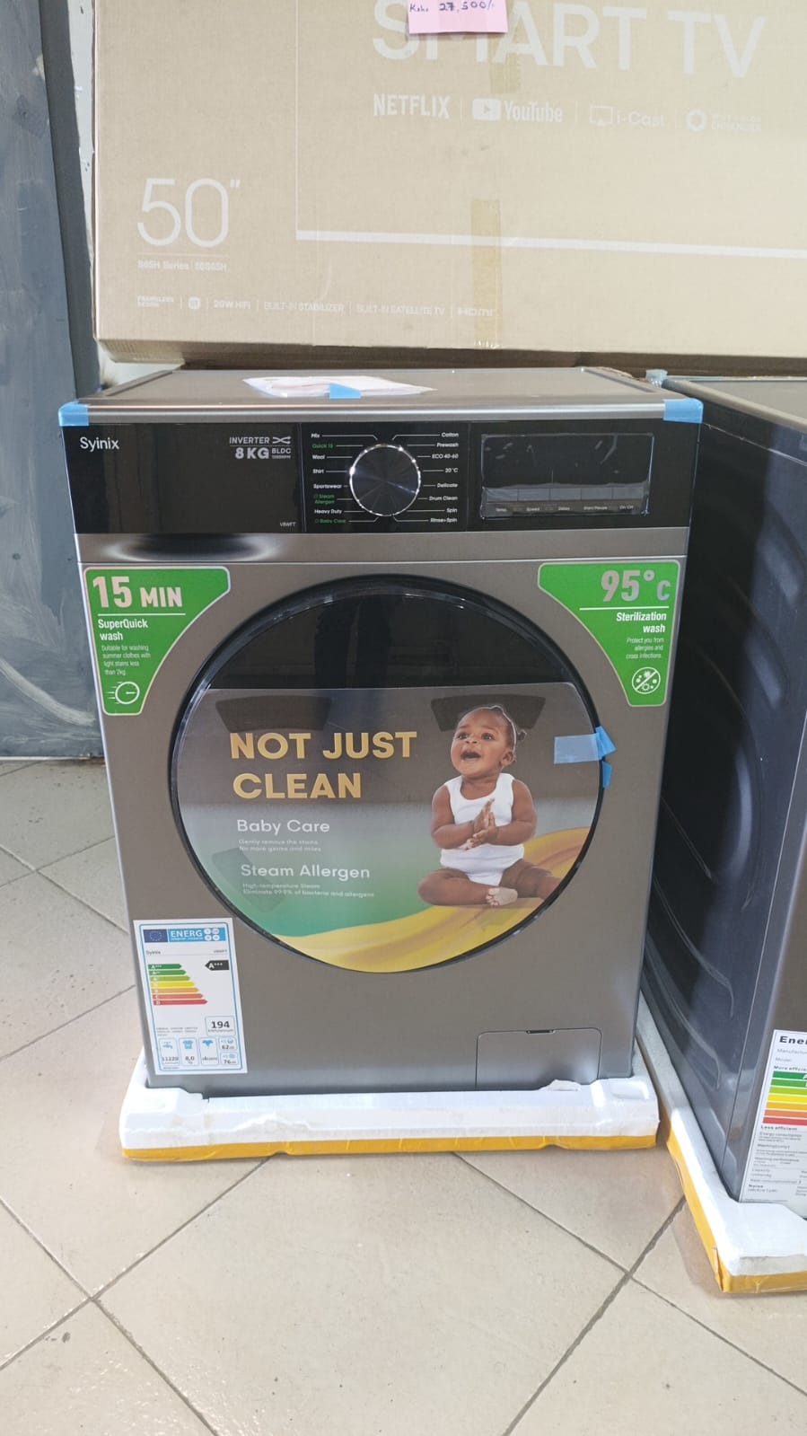 Syinix Washing and Spin Machine 8kg Front Load