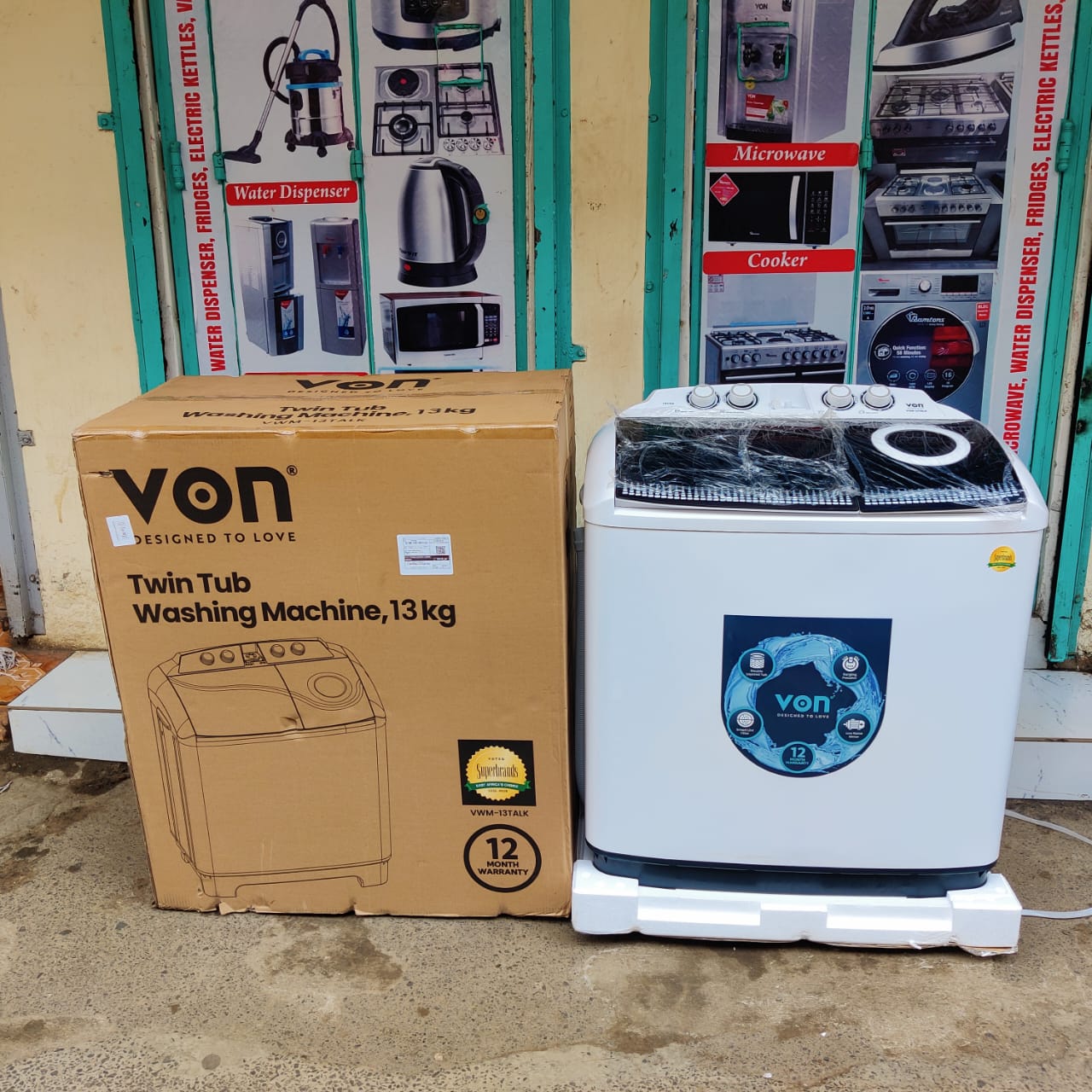 *Von 13Kg Washing Machine, Twin Tub