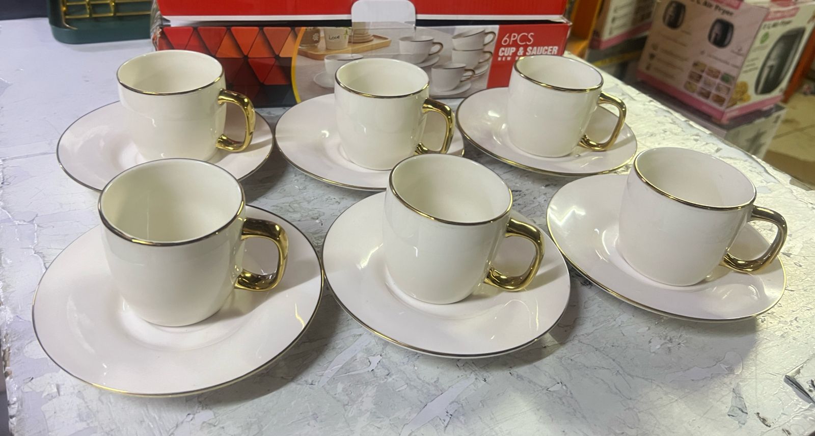 12 pcsCeramic cup and soucer 230ml