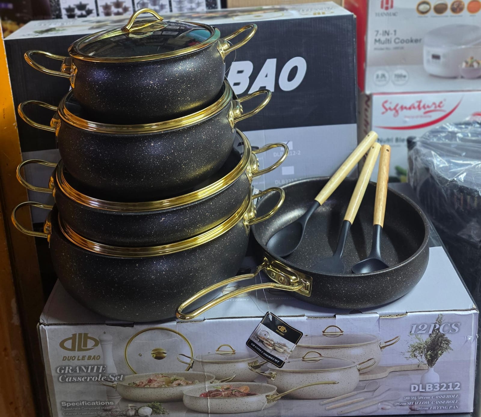 12 pcs amba very heavy granite cookware set