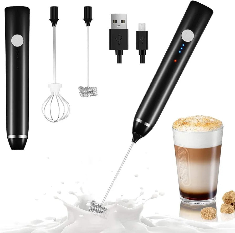 Electronic rechargeable milk frother
