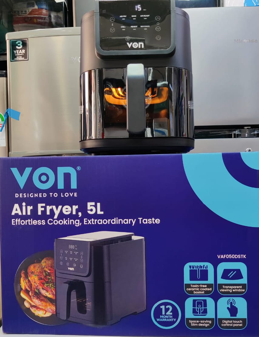 Von  5L Digital Slim Design Air Fryer