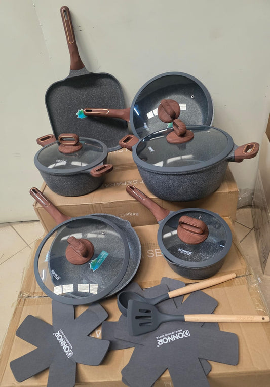 16 pcs  DONNOR BERRY granite nonstick cookware set