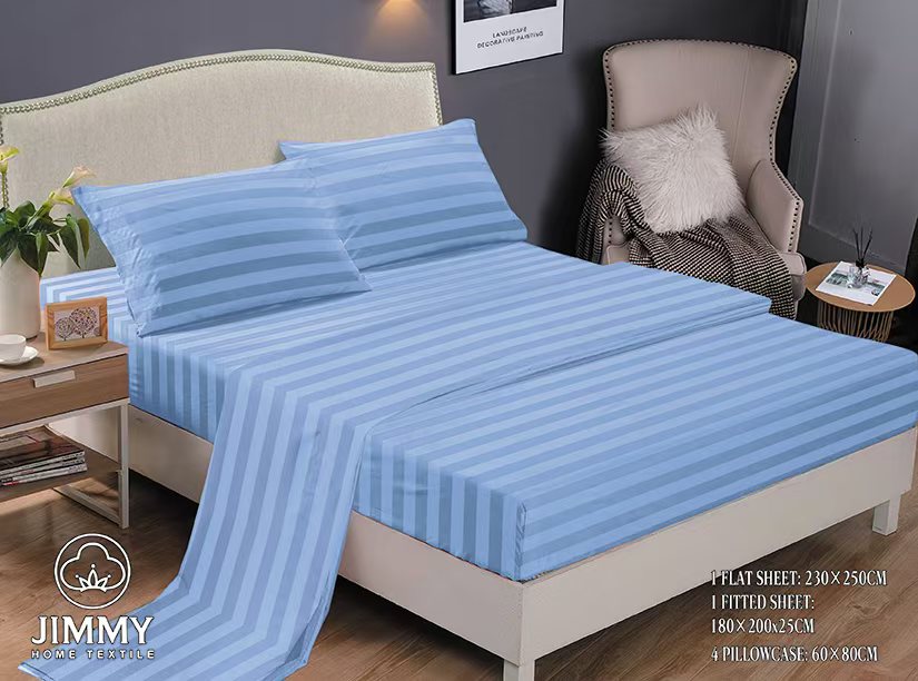 Fitted bedsheet stripped