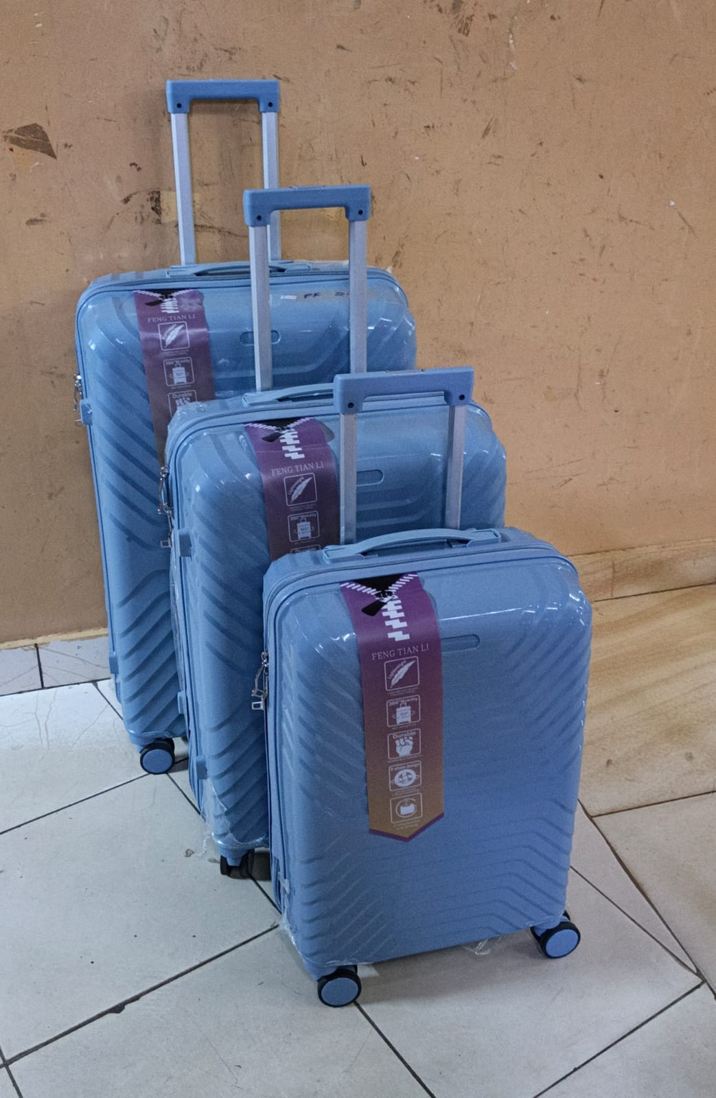 *🕸 Unbreakable rubber suitcase Pp 3-in-1 suitcase set*