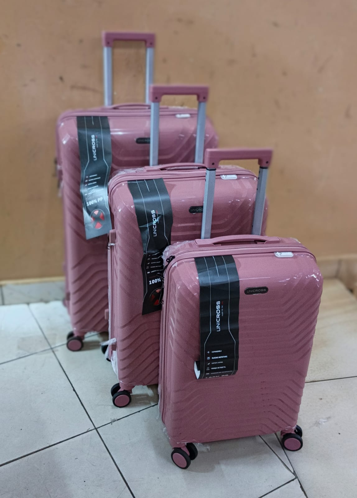 *🕸 Unbreakable rubber suitcase Pp 3-in-1 suitcase set*