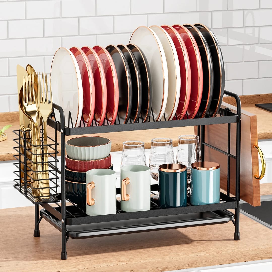 2layer dishrack black