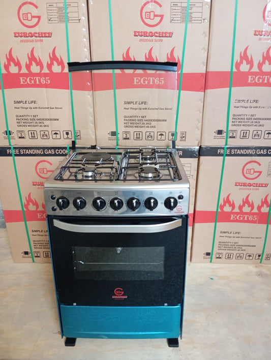 60*65 Eurochef Free Standing 3 Gas Burner