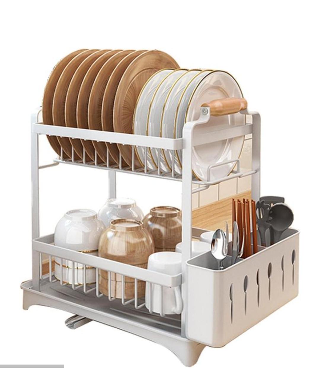 Double-layer kitchen  dish rack
