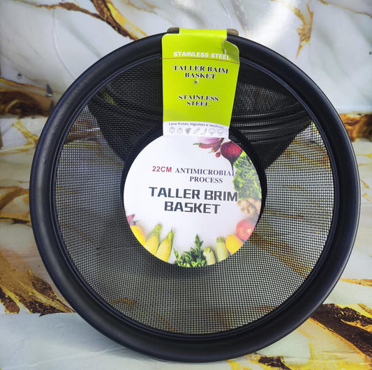 "Taller Brim " mesh strainer basket