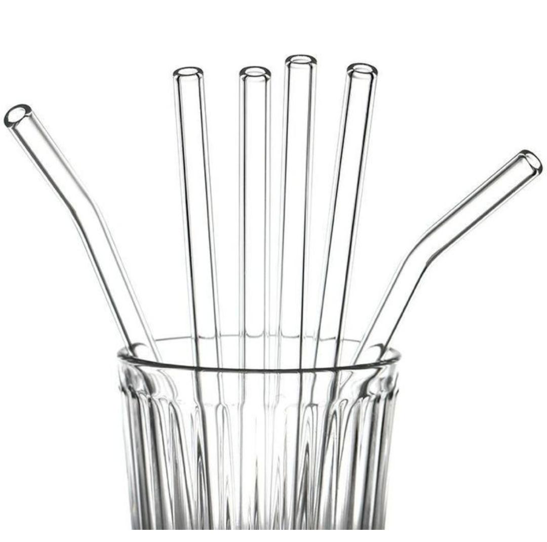 4-pack of high transparent glass straws