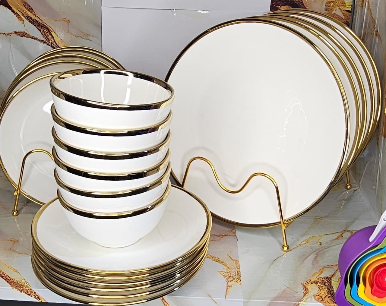 Ceramic 24 piece dinner set