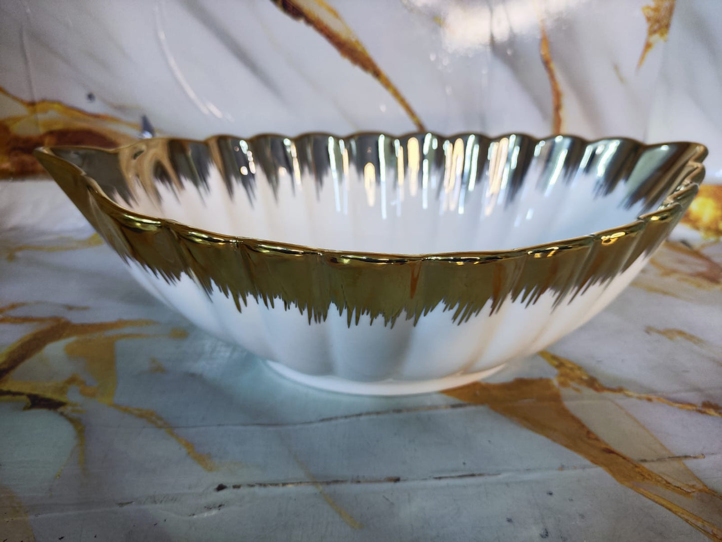 Deep ceramic bowl