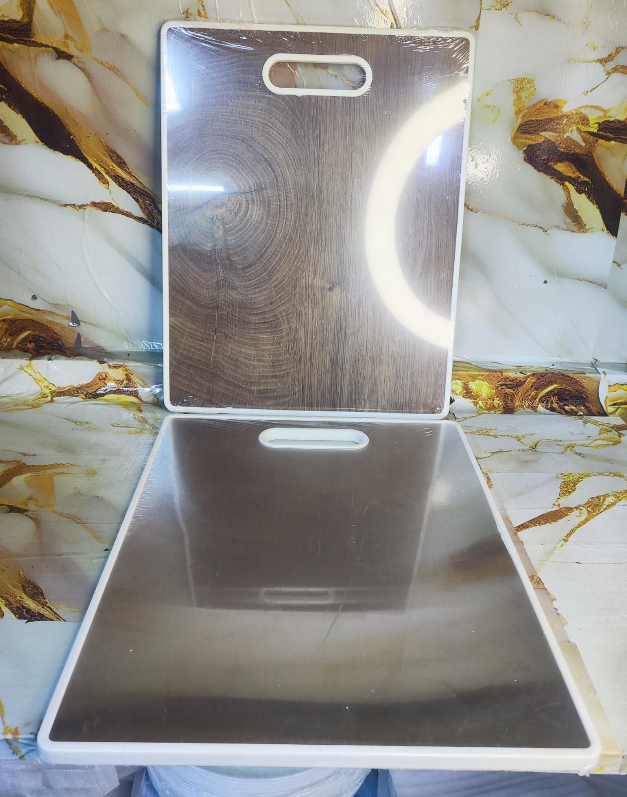 Stainless steel chopping board