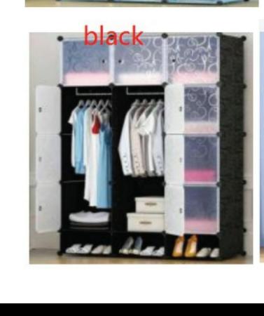Plastic wardrobe three columns available*