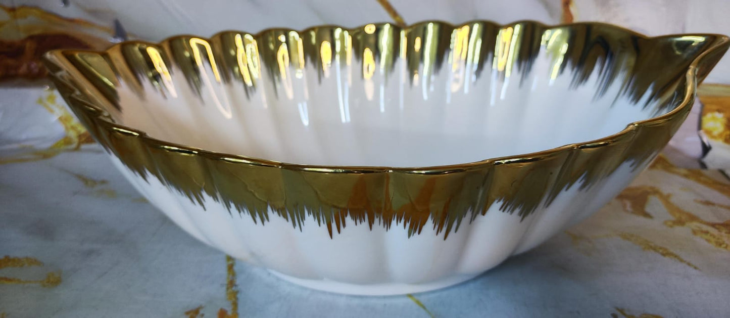 Deep ceramic bowl