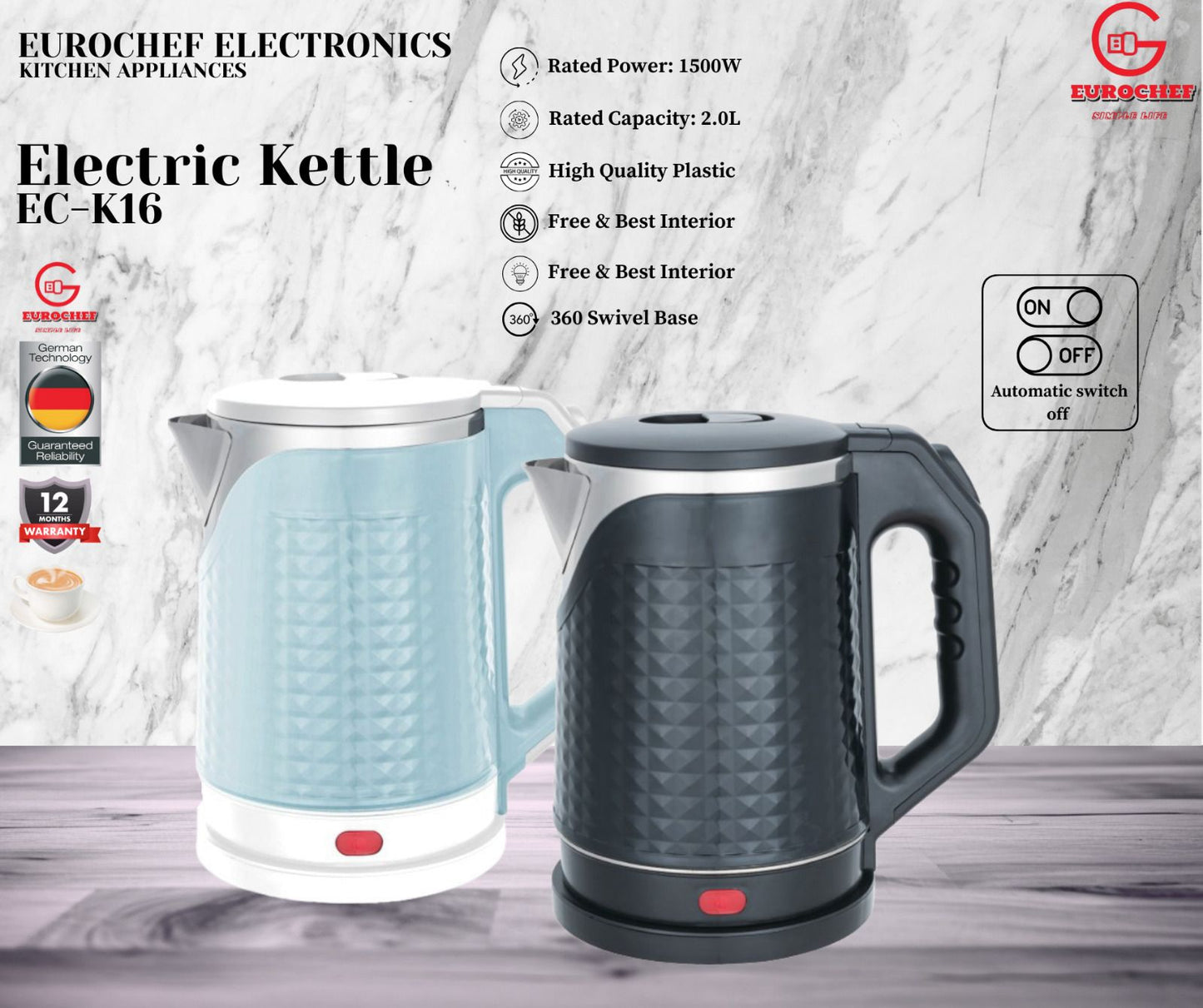 Eurochef Electric Kettle.