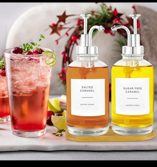 2 pc set coffee syrup dispenser