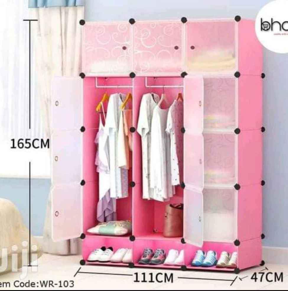 Plastic wardrobe three columns available*