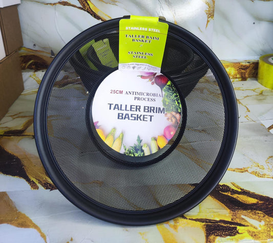 "Taller Brim " mesh strainer basket