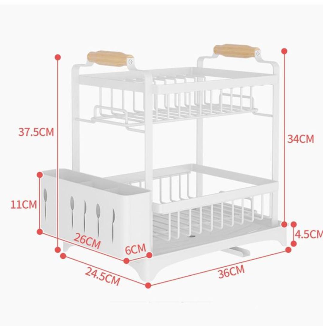 Double-layer kitchen  dish rack