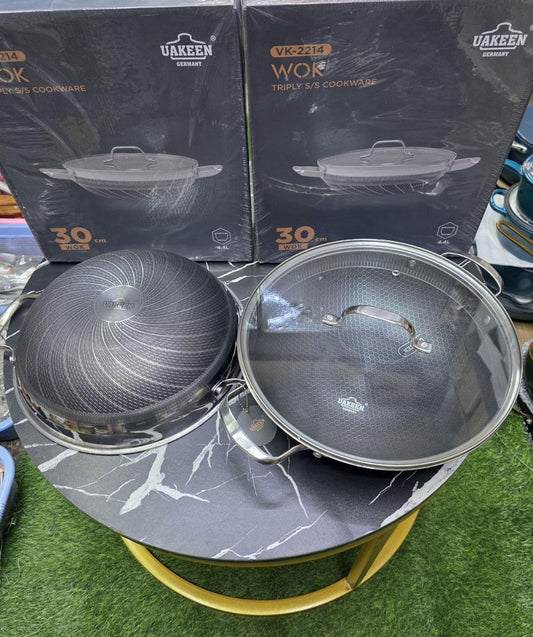 30cm Stainles Steel Wok Pan